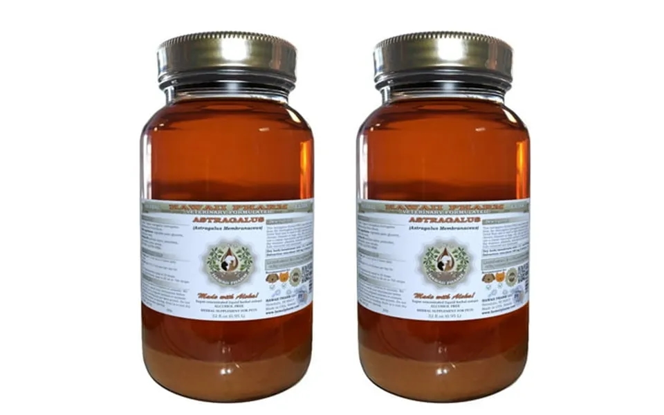 Astragalus Veterinary Natural Alcohol-free Organic Dried Root Liquid Extract Pet Herbal Supplement 2x32 Oz
