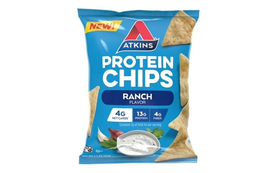 Atkins Ranch Protein Chips Gluten Free Pack Of 1 Low Carb Baked Not Fried Keto Friendly