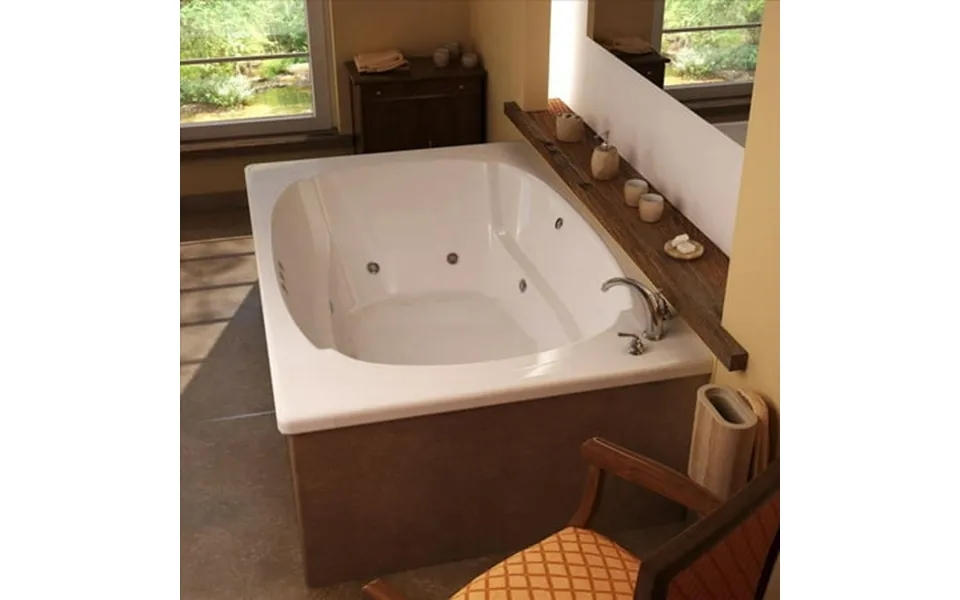Atlantis Tubs 4872cwr Charleston 48 X 72 X 23 - Inch Rectangular Whirlpool Jetted Bathtub W Right Side Pump Placement