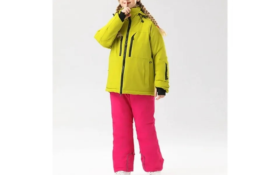 Atoguta Kids Winter Snow Suit Set Size 4t-15 Two Piece Waterproof Snowsuits Ski Suits Warm Jackets Winter Pants Pink