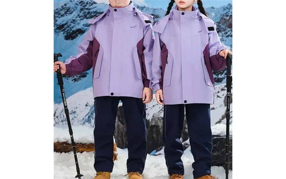 Atoguta Teen Photography Outfits Boy Girl Size 6-12 Hooded Windbreakers With Warm Inner Lining Elastic Waist Pants For K