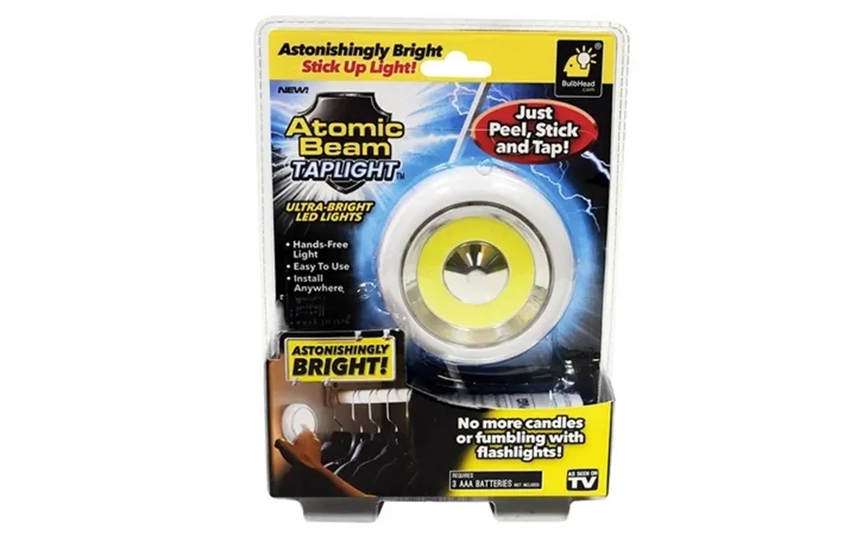 Atomic Beam Taplight Tap Led Light By Bulbhead The Astonishingly Bright Stick Anywhere Light