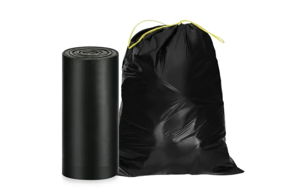 Atsamfr 33gallon Black Garbage Bags Large And Tall Kitchen Drawstring Trash Bags 30 Counts