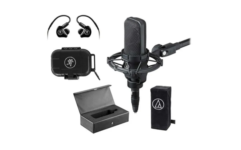 Audio Technica At4033a Condenser Microphone Bundle With Shockmount & Mackie Bluetooth Monitors