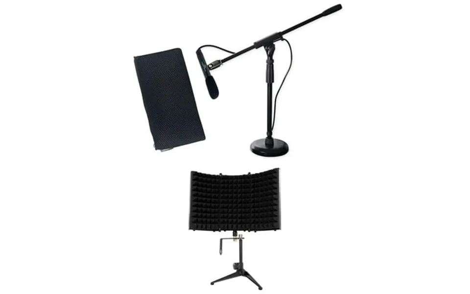 Audio Technica Pro37 Diaphragm Condenser Microphone Pro 37 Mic Stand Iso Shield