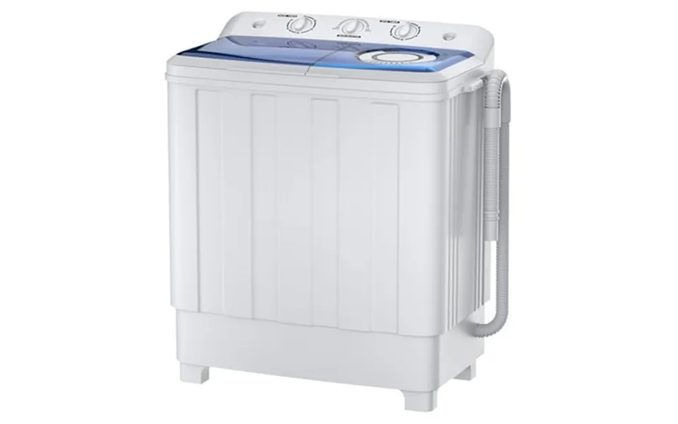 Auertech Portable Washer 28lbs Twin Tub Compact With Drain Pump Semi-automatic Washer Spinner Combo