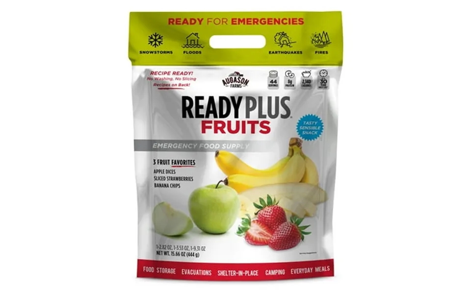 Augason Farms Ready Plus Freeze-dried And Dehydrated Fruits Resealable Pouch Emergency Food Supply 15