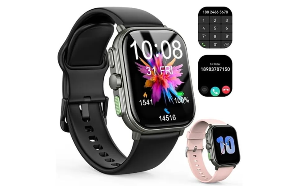Auoshi 1.96 Amoled Smart Watch Fit For Android Iphone Bluetooth Answer Make Calls 1000nits Always-on Display Fitness Tra