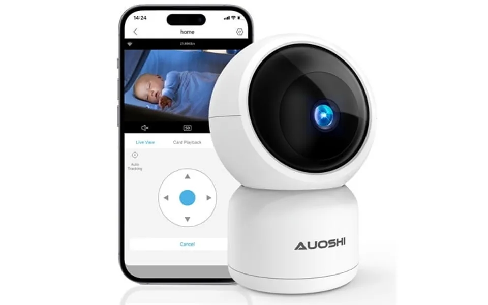 Auoshi Video Baby Monitor With Camera And Audio 360-degree Smart 1080p Wifi Security Indoor Camera With Night Vision