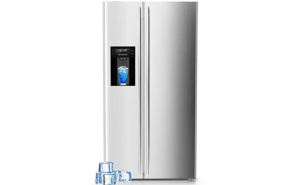 Auseo 21 Cu.ft. 36 Depth French Door Refrigerator With Ice & Water Dispenser Auto Defrost Gray Stainless Steel
