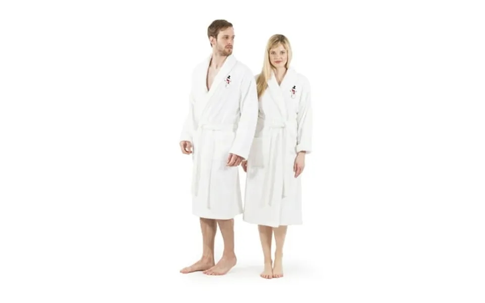Authentic Hotel And Spa Authentic Hotel & Spa Unisex Turkish Cotton Terry Bath Robe With Snowman L Xl