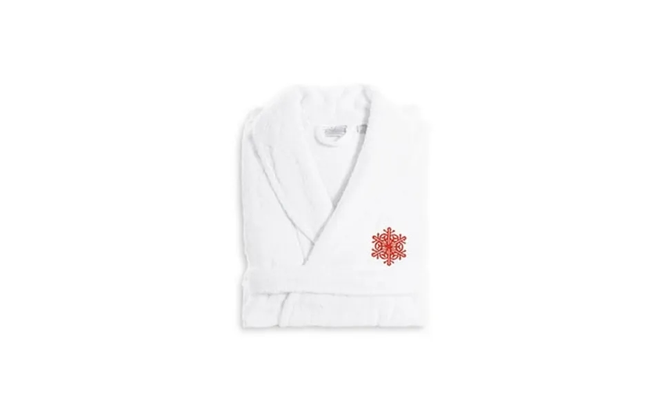 Authentic Hotel And Spa Red Snowflake Terry Cloth Turkish Cotton Bath Robe L Xl