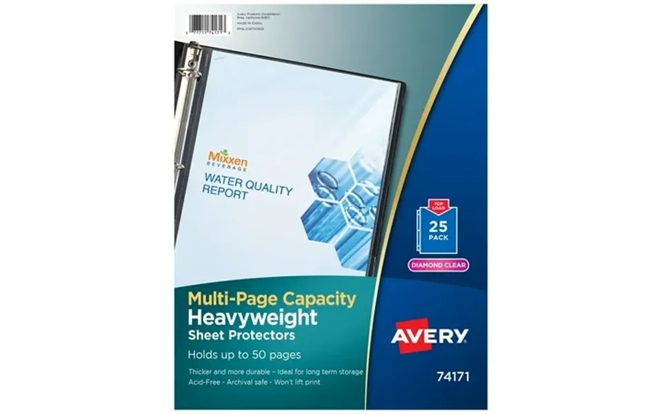Avery Clear High-capacity Sheet Protectors Hold 50 Sheets Heavyweight Polypropylene 25 Multi Page Protectors 74171