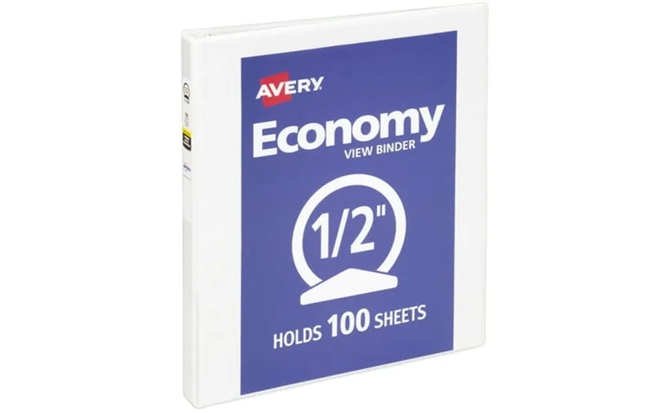Avery Economy View 3 Ring Binder 0.5 Round Rings 1 White Binder