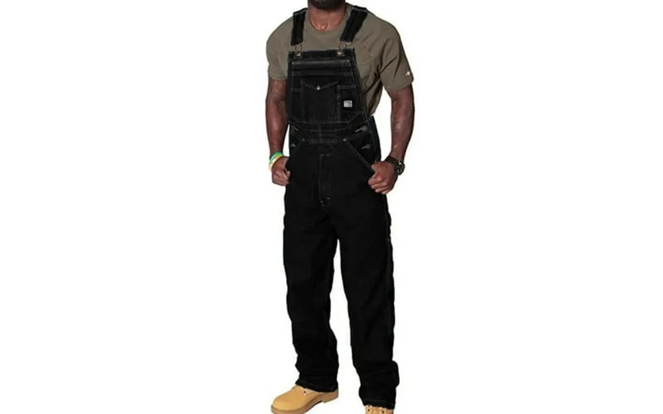 Awdenio Jean Overalls For Men Summer Casual Pocket Romper Long Playsuit Strap Button Jumpsuit Size M-5xl