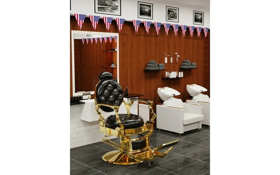 Baasha Classic Barber Chair Retro Reclining Barber Chair With Removable Headrest Vintage Barber Chair With Heavy-duty St