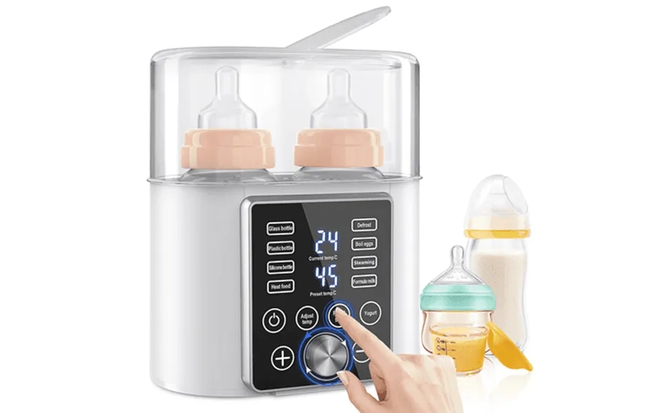 Baby Bottle Warmer 12-in-1 Babies Fast Bottle Milk Warmer Double Food Heater Defrost Bpa-free With Twins Lcd Display Tim