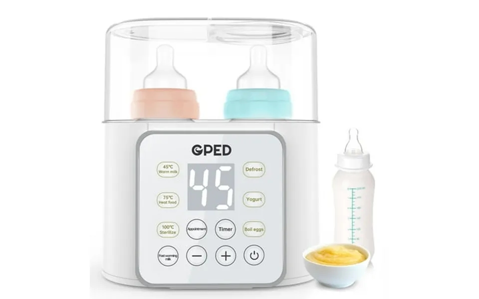 Baby Bottle Warmer 9-in-1 Fast Food Heater & Defrost Double Bottle Warmer With Appointment &timer 24h Accurate Temperatu