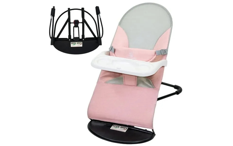 Baby Bouncer Portable Baby Bouncer Seat Infant Rocker Chair With 3 Recline Positions For Infants Pink