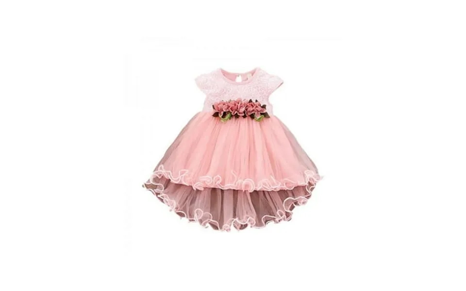 Baby Girl Summer Flower Decoration Sleeveless Princess Mesh Dress
