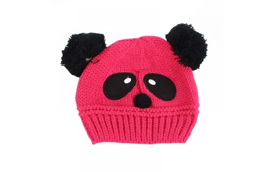 Baby Kids Cartoon Panda Ball Handmade Knitted Crochet Beanie Cap Winter Hat 1-8 Years