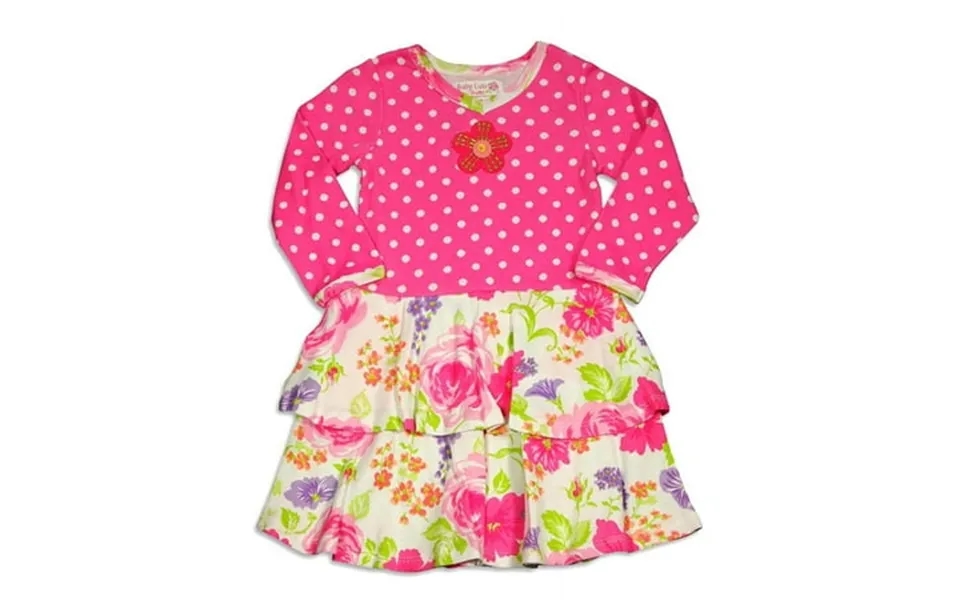 Baby Lulu - Baby Girls Long Sleeve Ana Dress 30340-9months Ava Dress Pink Rose