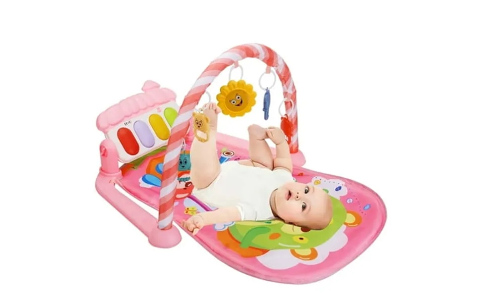 Baby Play Mat Caveen Activity Gym Play Mat Center With Musical Play Piano And Hanging Rattles Toys For Infants 0-12 Mont