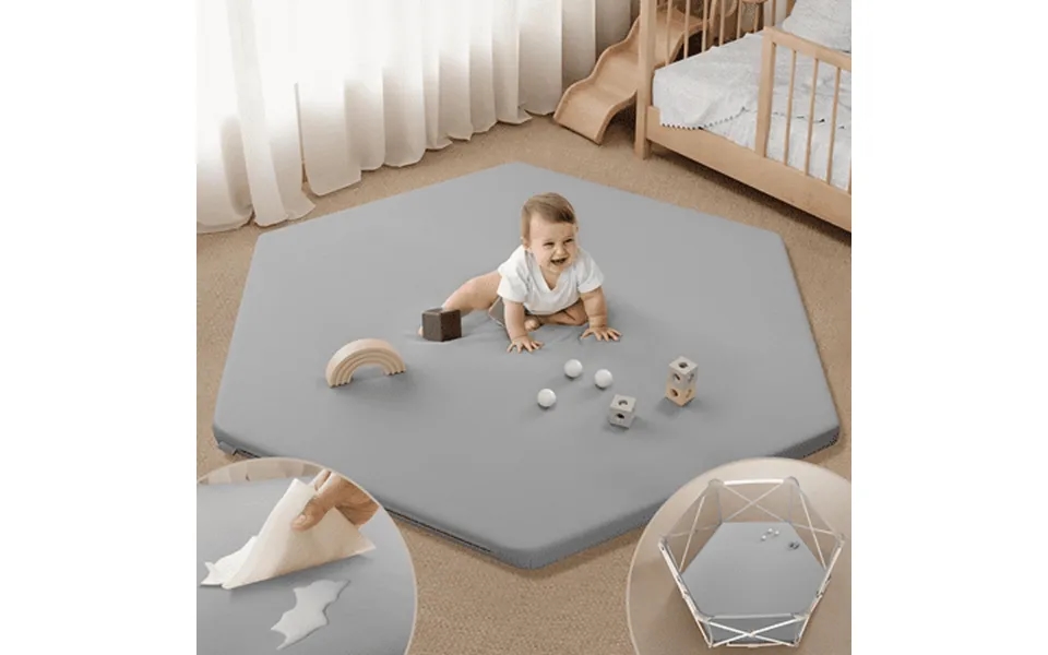 Baby Play Mat Novashion Vegan Leather Baby Floor Mat Playpen Mat Thicken Soft Crawling Mat For Infant Wipe-clean 52 X 45