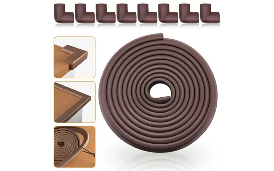 Baby Proofing Edge Corner Protector Soft Rubber Foam Table Bumper Guard 3m Pre-taped Corners 16