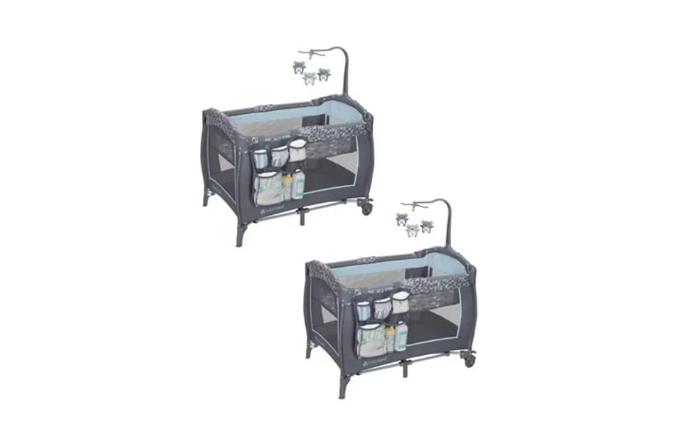 Baby Trend Trend-e Nursery Center Play Yard With Wheels Starlight Blue 2 Pack