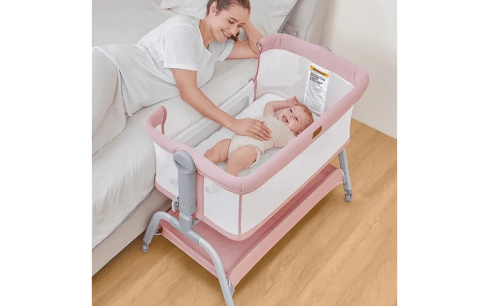 Babybond Baby Bassinet 3 In 1 Bassinet Bedside Sleeper With Washable Soft Mattress And Sheet 6 Height Adjustable Easy Fo