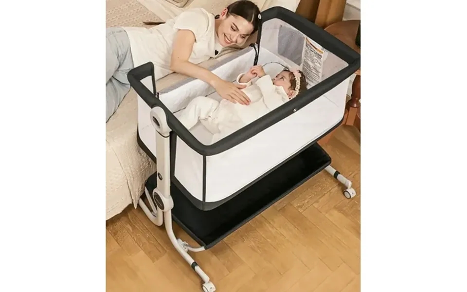 Babyeap 3 In 1 Baby Bassinet Baby Basinet Bedside Sleeper Standalone Baby Crib 6 Height Adjustable Portable Crib For New