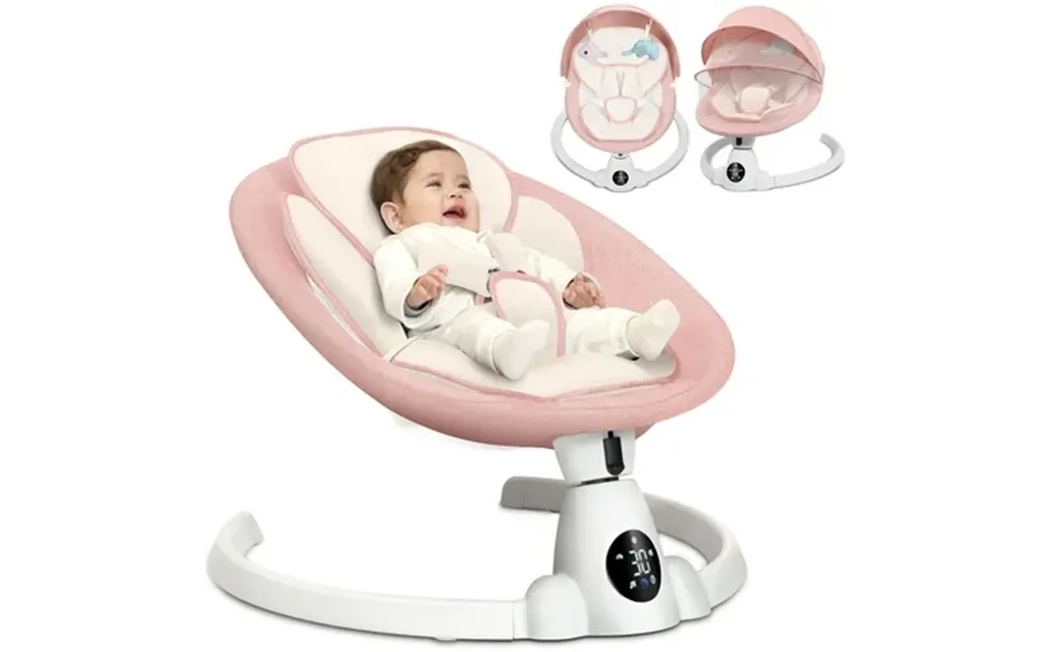 Babyeap Baby Swing For Infants - Smart Electric Swing With Bluetooth Control 5-point Harness 5 Sway Speed 10 Lullabies P