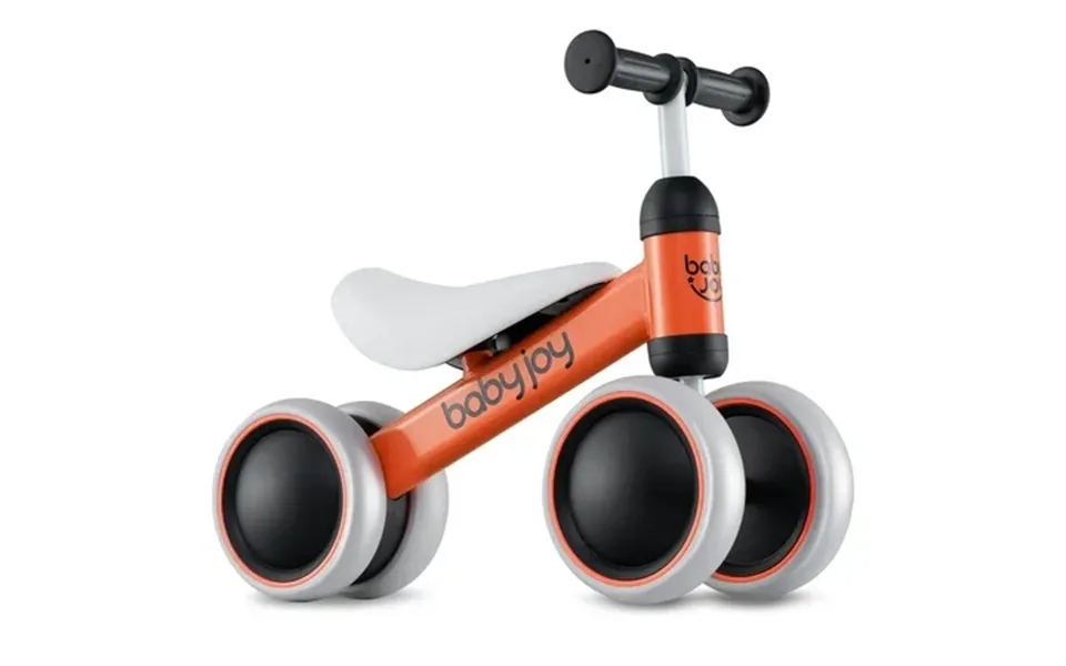 Babyjoy 4 Wheels Baby Balance Bike For 2 Years Old Boys Girls With Soft Seat Ride On Toy Orange