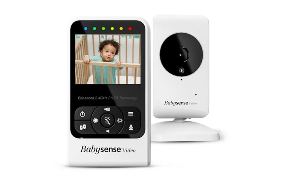 Babysense Compact Video Baby Monitor With Camera And Audio Long Range Room Temp Night Vision Two Way Talk Lullabies Mode