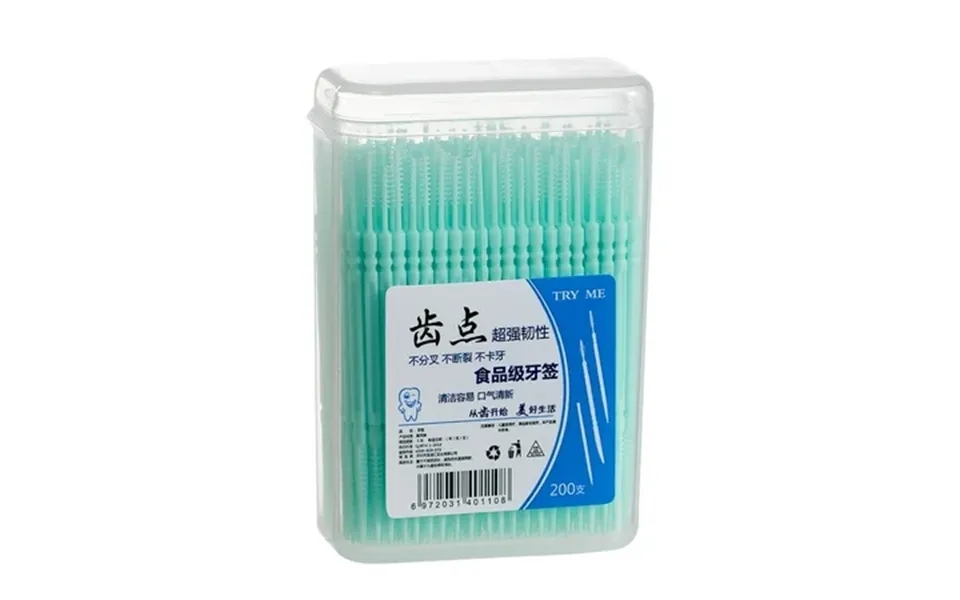 Badymincsl 200pcs Double-head Toothpicks Disposable Plastic Toothpicks For Teeth Cleaning Interdental Brushes Oral Care