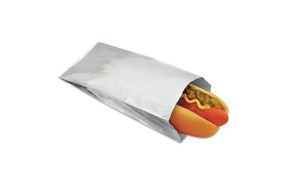 Bagcraft Foil Single-serve Hot Dog Bags 3 1 2 X 1 1 2 X 8 1 2 Silver 1000 Carton 300456