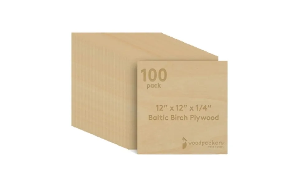 Baltic Birch Plywood 12 X 12 X 1 4 Inch - 6 Mm Craft Wood Box Of 100 B Bb Grade Baltic Birch Sheets Perfect For Laser Cn