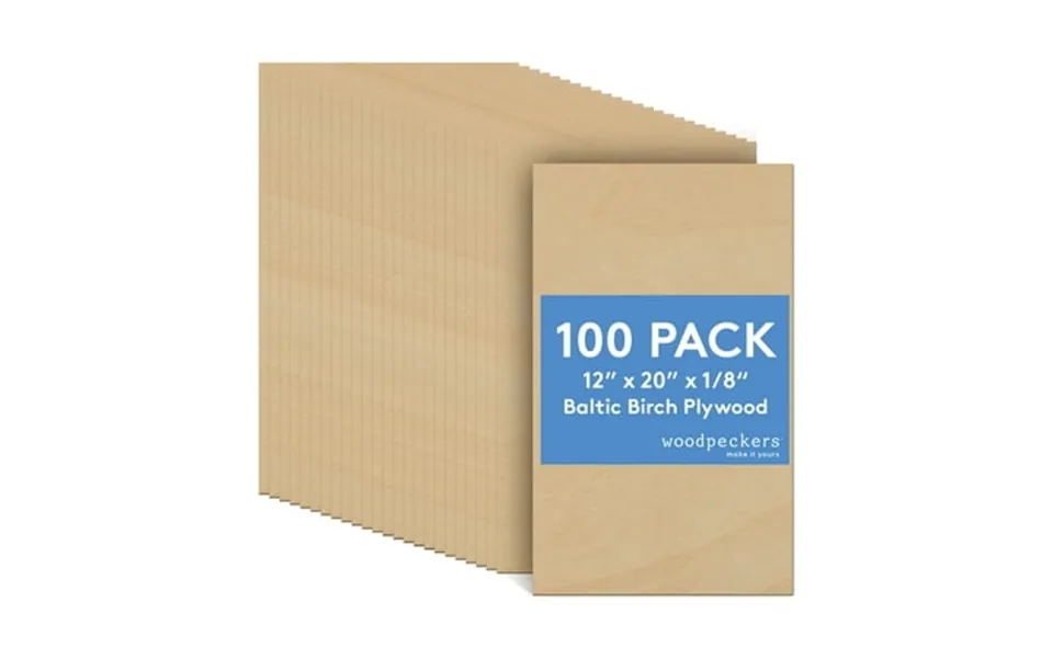 Baltic Birch Plywood 12 X 20 X 1 8 Inch - 3 Mm Craft Wood Pack Of 100 B Bb Grade Baltic Birch Sheets Perfect For Laser C
