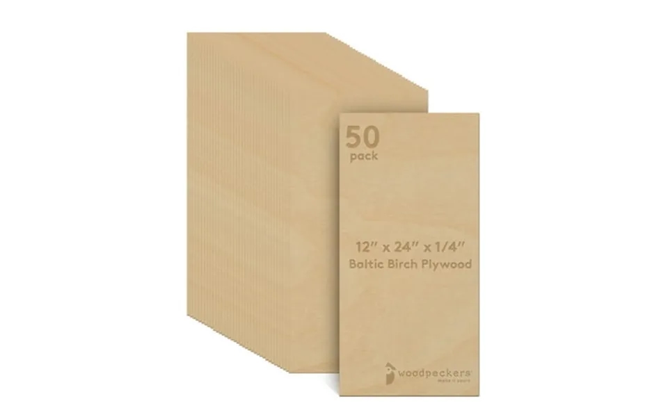 Baltic Birch Plywood 12 X 24 X 1 4 Inch - 6 Mm Craft Wood Box Of 50 B Bb Grade Baltic Birch Sheets Perfect For Laser Cnc