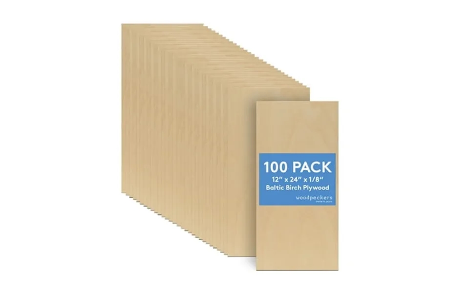 Baltic Birch Plywood 12 X 24 X 1 8 Inch - 3 Mm Craft Wood Box Of 100 B Bb Grade Baltic Birch Sheets Perfect For Laser Cn