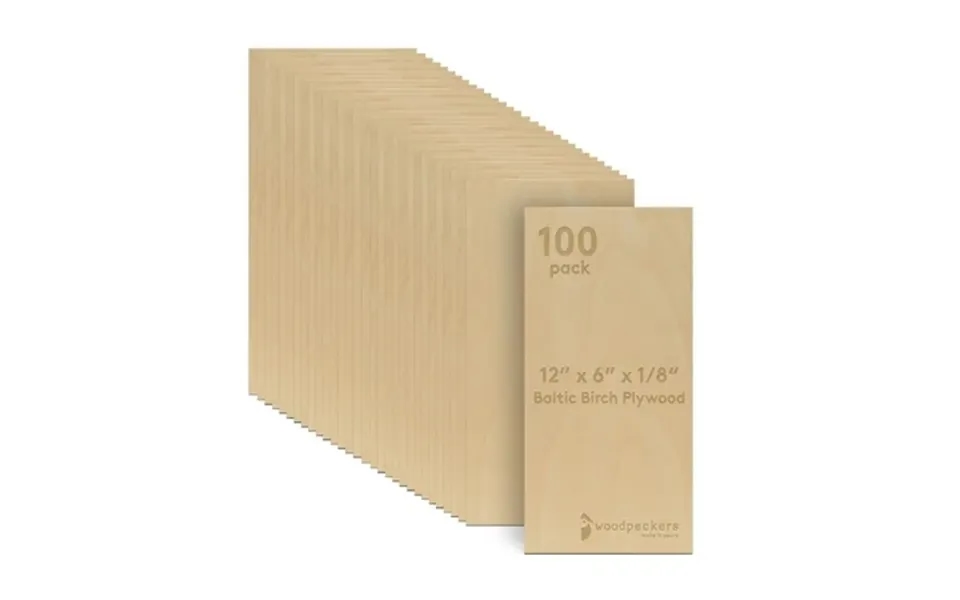 Baltic Birch Plywood 3 Mm 1 8 X 6 X 12 Inch Craft Wood Box Of 100 B Bb Grade Baltic Birch Sheets Perfect For Laser Cnc C