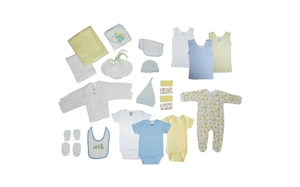 Bambini Newborn Baby Boy 29 Piece Baby Starter Layette Gift Set Box
