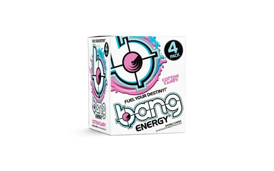 Bang Cotton Candy Energy Drink Zero Carb 16 Oz 4 Pack Cans