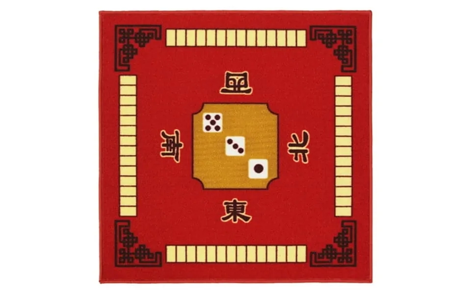 Baoblaze Mahjong Accessories Tablecloth Mahjongg Mat Anti Slip 78x78cm Square Table Cloth Red
