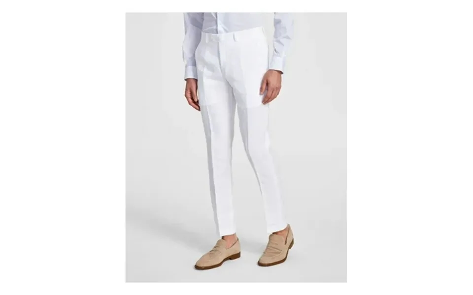 Bar Iii Mens White Flat Front Slim Fit Suit Separate 30wx30l