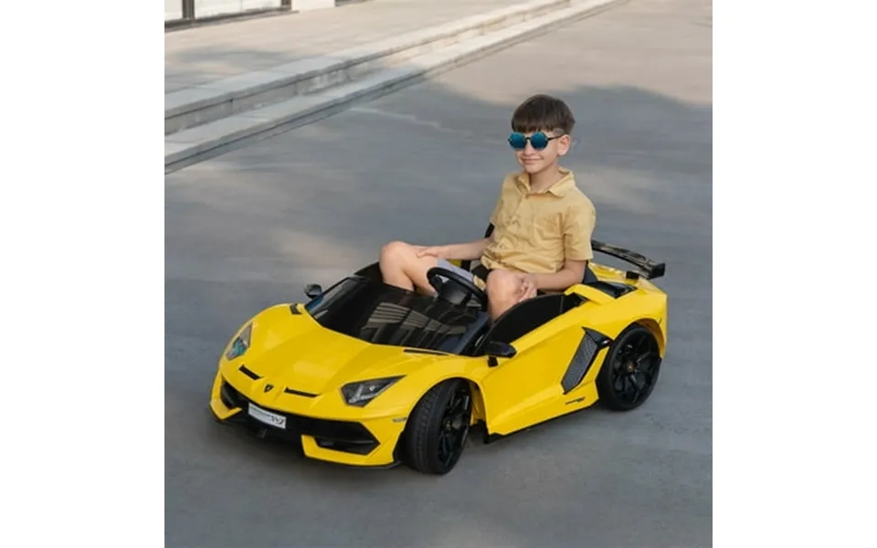 Barara King 24v Kids Riding Car Licensed Lamborghini Electric Car With Remote Control Led Headlights Music Battery Power
