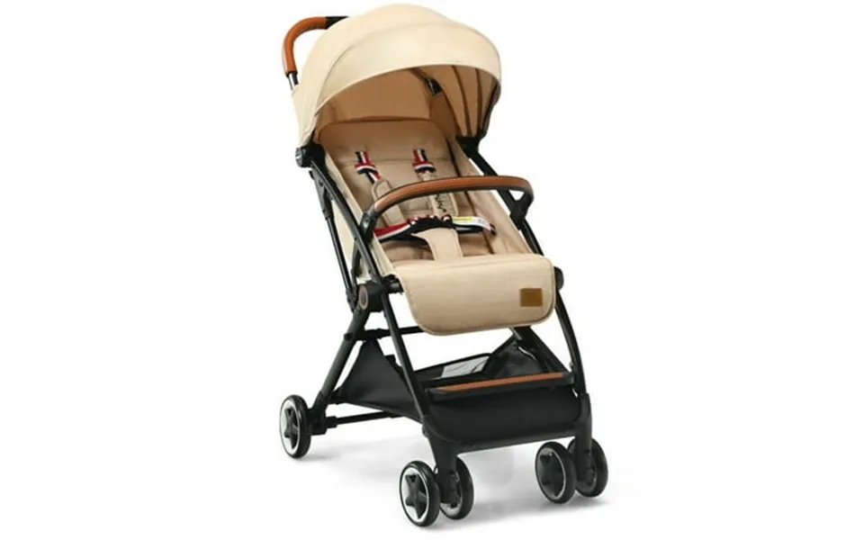 Barara King Travel Stroller Baby Wagon Lightweight Aluminium Frame Baby Stroller With Net-beige