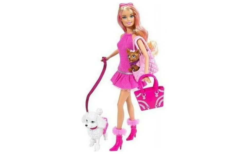 Barbie My Glam Pets Doll With 2 Dogs 2009 Mattel R4207