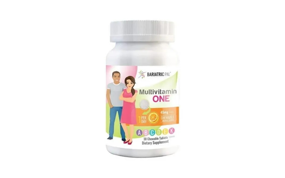Bariatricpal Multivitamin One 1 Per Day Bariatric Multivitamin Chewable With 45mg Iron - Orange Citrus Size 12-month Sup